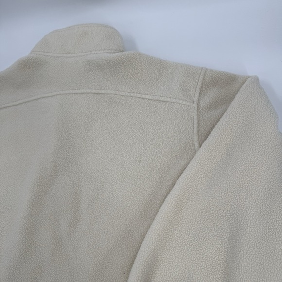 LL Bean Women Beige Fleece Quarter Zip Pullover Sweatshirt Casual Size XL - Picture 14 of 16